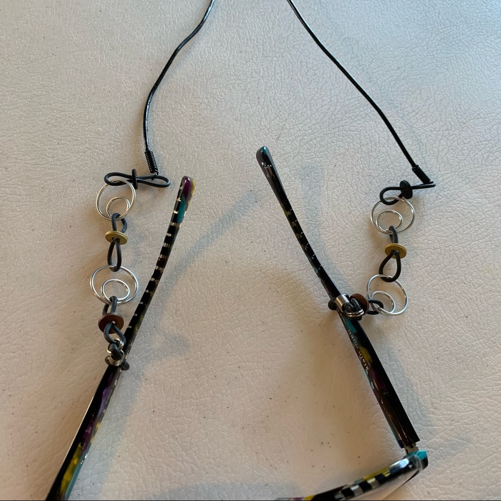 Eyeglass Leash / Chain - silver disks